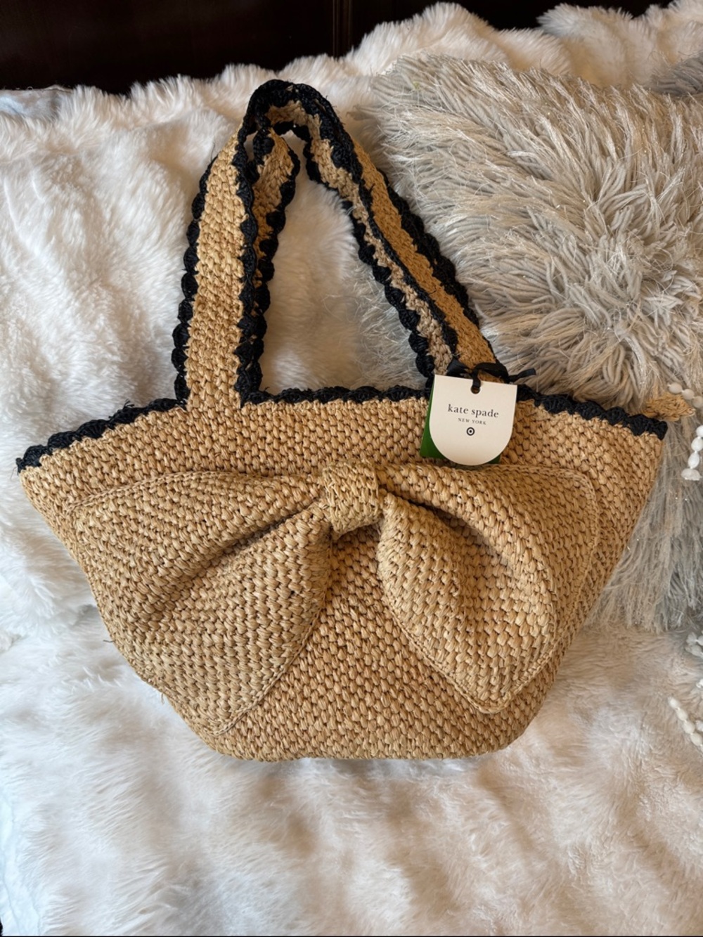 NWT Kate spade straw tote
